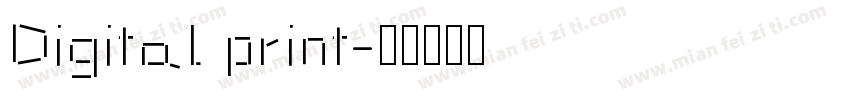 Digital print字体转换